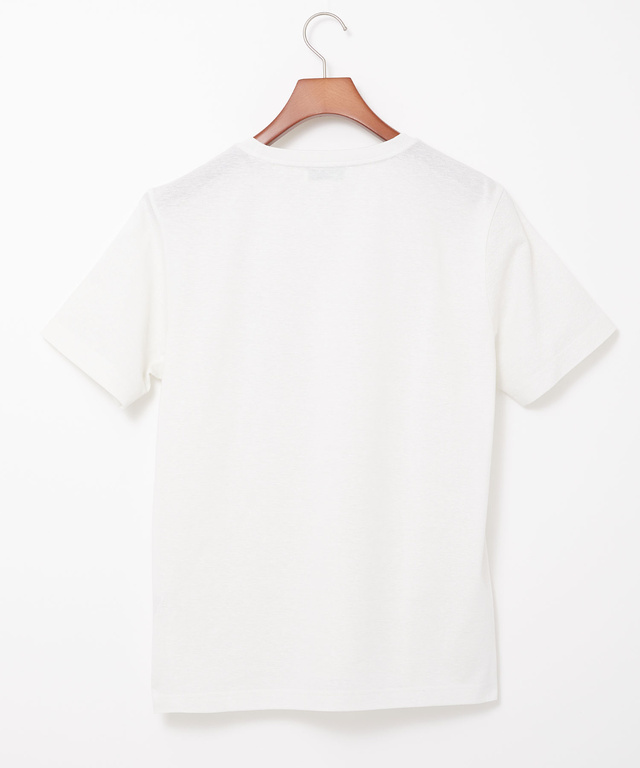 スノーコットンリネン 鹿の子 クルーネックTシャツ【接触冷感】