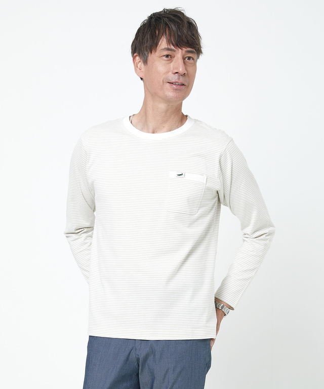 天竺 ボーダー柄 カットソー【ウガンダ オーガニック コットン】