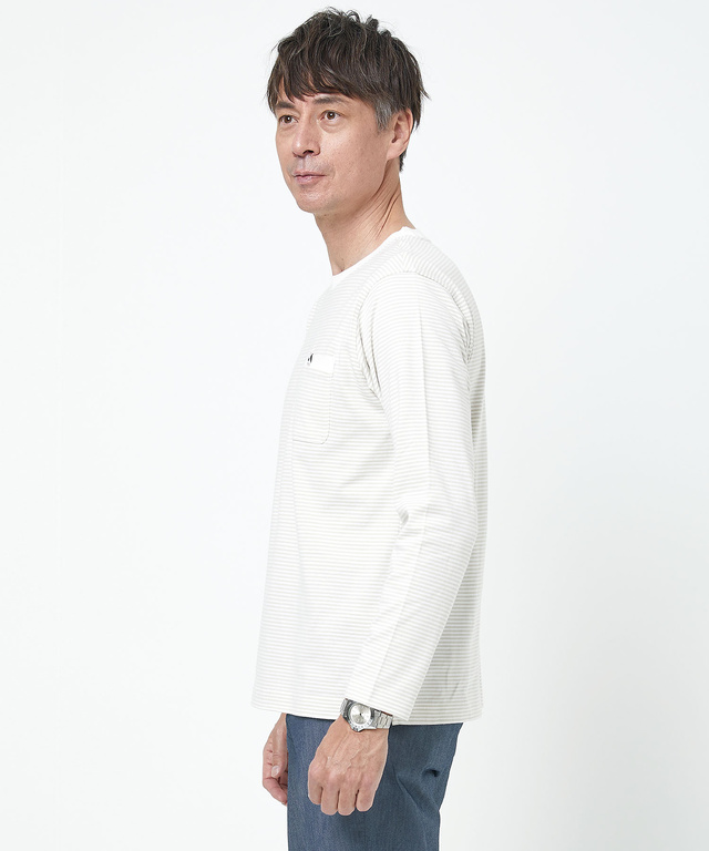 天竺 ボーダー柄 カットソー【ウガンダ オーガニック コットン】