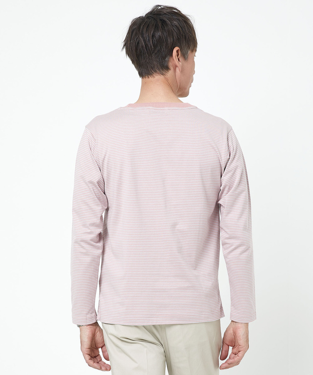 天竺 ボーダー柄 カットソー【ウガンダ オーガニック コットン】