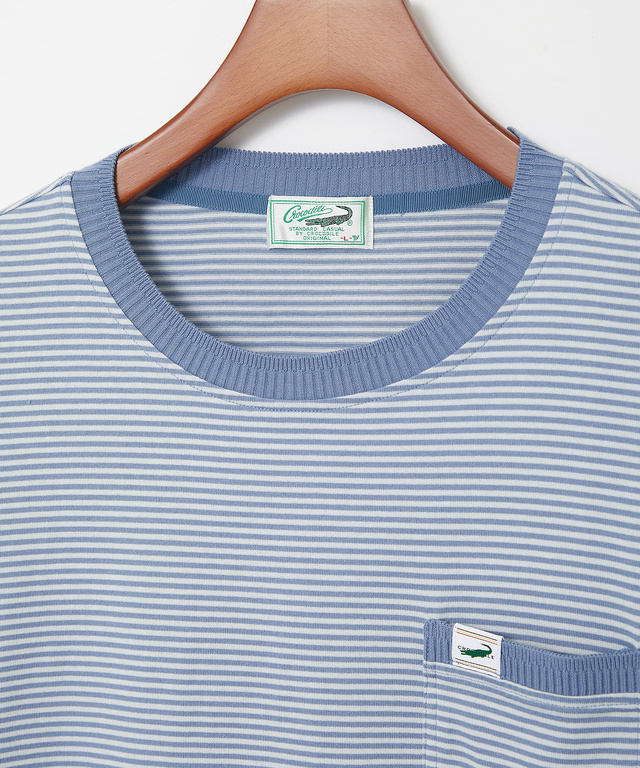 天竺 ボーダー柄 カットソー【ウガンダ オーガニック コットン】