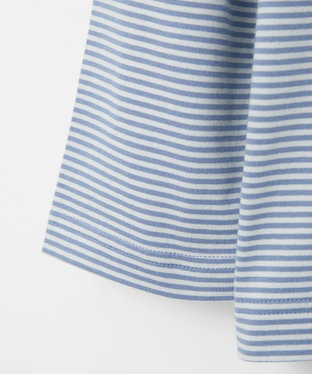 天竺 ボーダー柄 カットソー【ウガンダ オーガニック コットン】