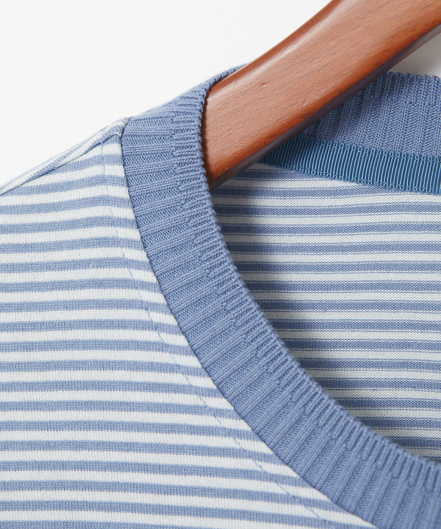 天竺 ボーダー柄 カットソー【ウガンダ オーガニック コットン】