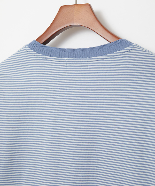 天竺 ボーダー柄 カットソー【ウガンダ オーガニック コットン】