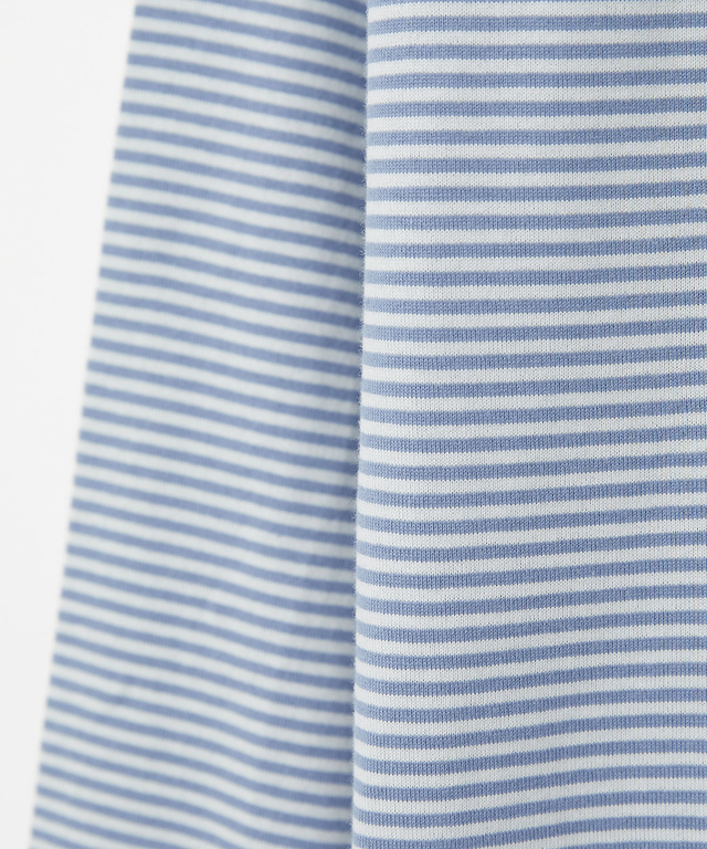 天竺 ボーダー柄 カットソー【ウガンダ オーガニック コットン】