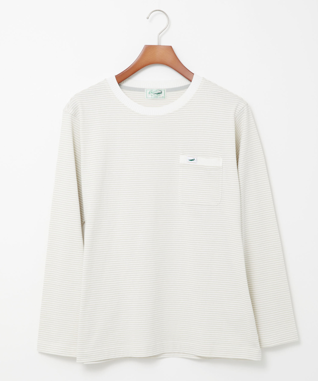 天竺 ボーダー柄 カットソー【ウガンダ オーガニック コットン】