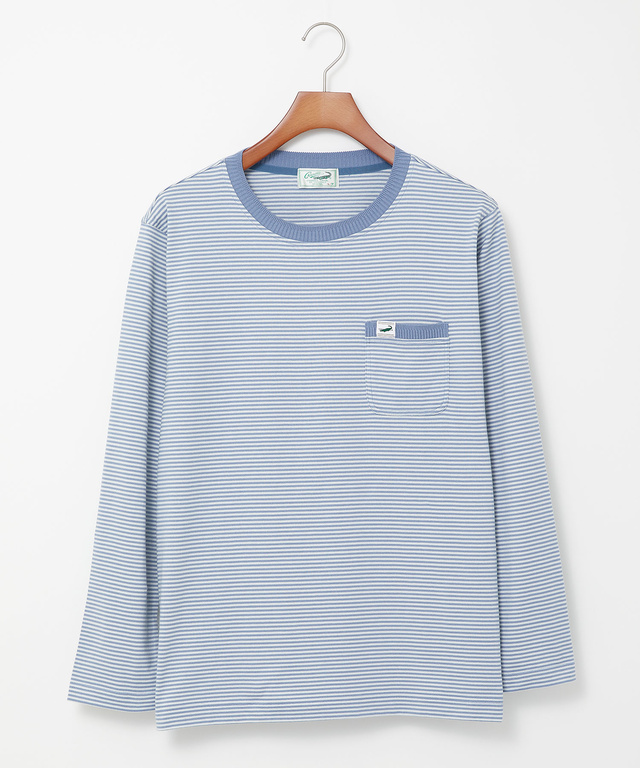 天竺 ボーダー柄 カットソー【ウガンダ オーガニック コットン】