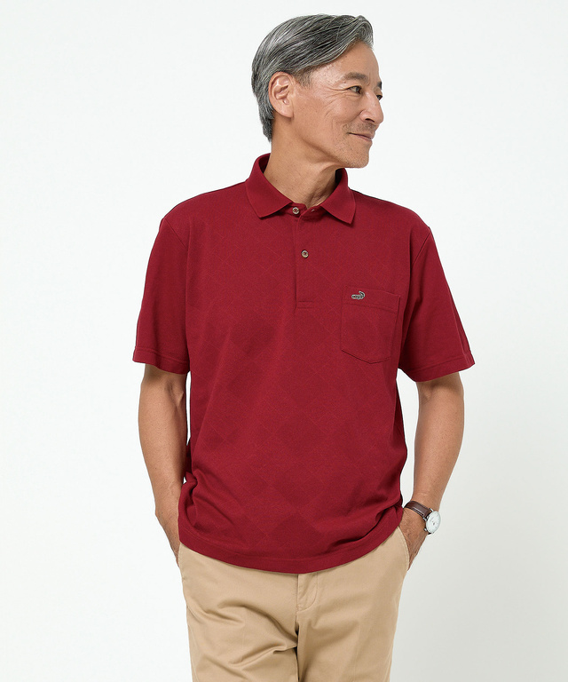 鹿の子 デザイン ポロシャツ