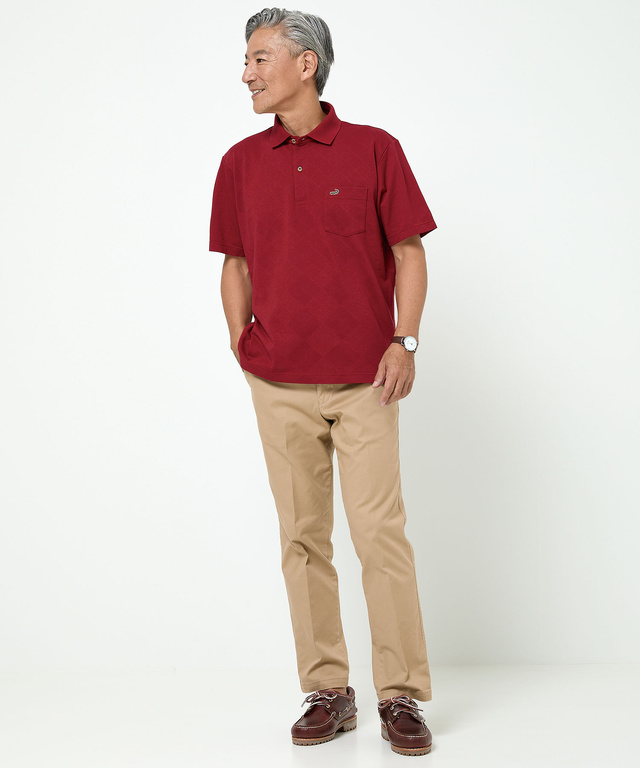 鹿の子 デザイン ポロシャツ