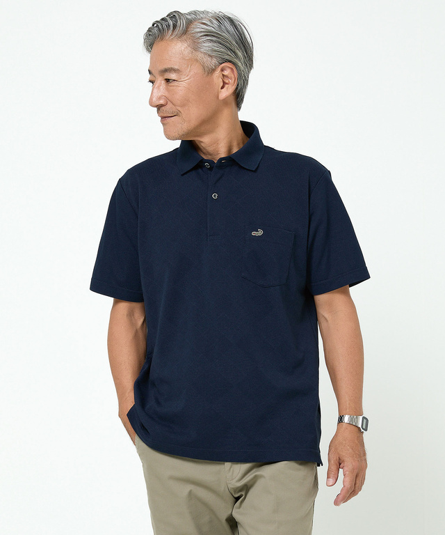 鹿の子 デザイン ポロシャツ