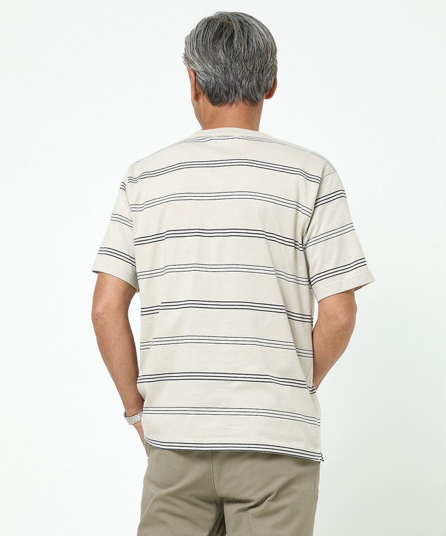 ボーダー柄 Tシャツ【ウガンダ オーガニック コットン】