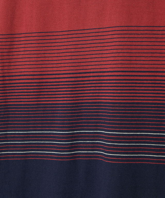 パネルボーダー柄 長袖Tシャツ