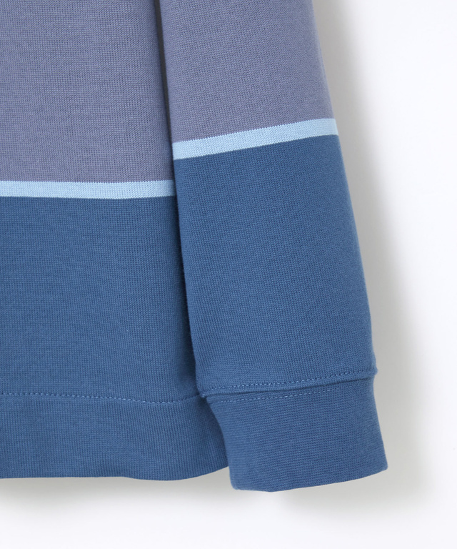 パネルボーダー柄 ポロシャツ