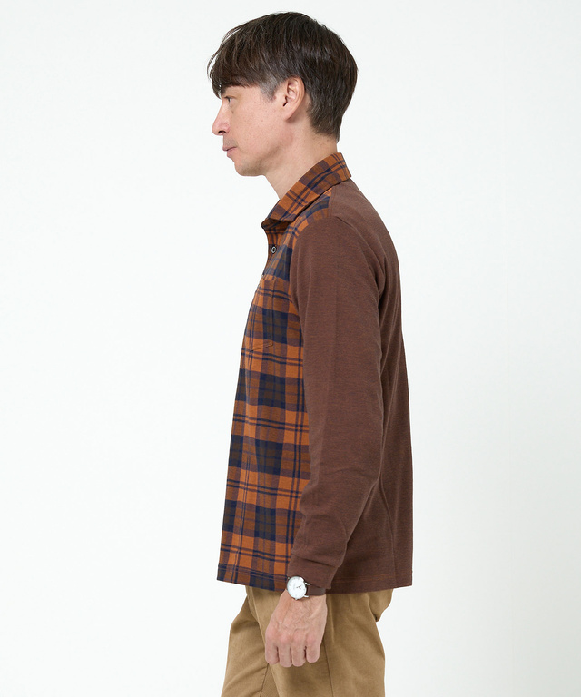 ブラックウォッチ 切り替え ポロシャツ