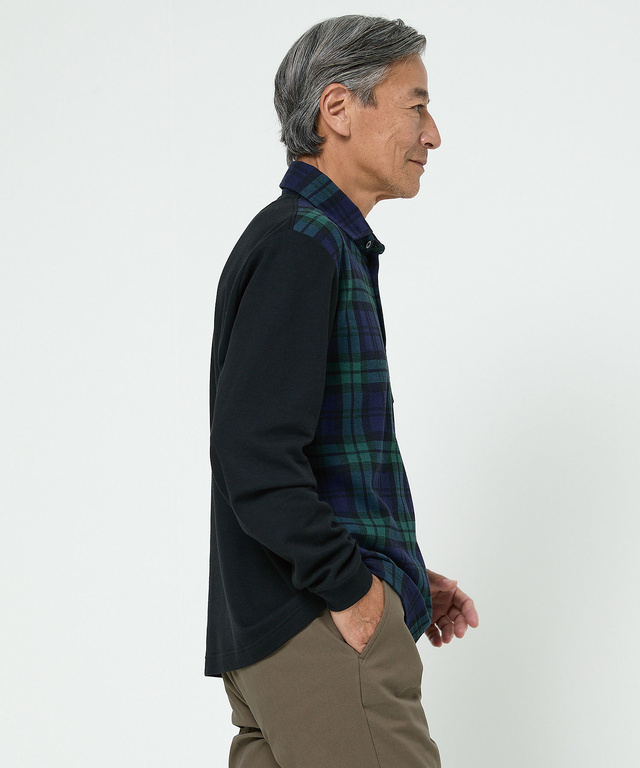 ブラックウォッチ 切り替え ポロシャツ