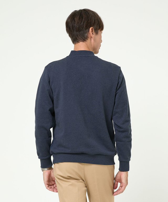 柄切り替え ハーフジップ トレーナー