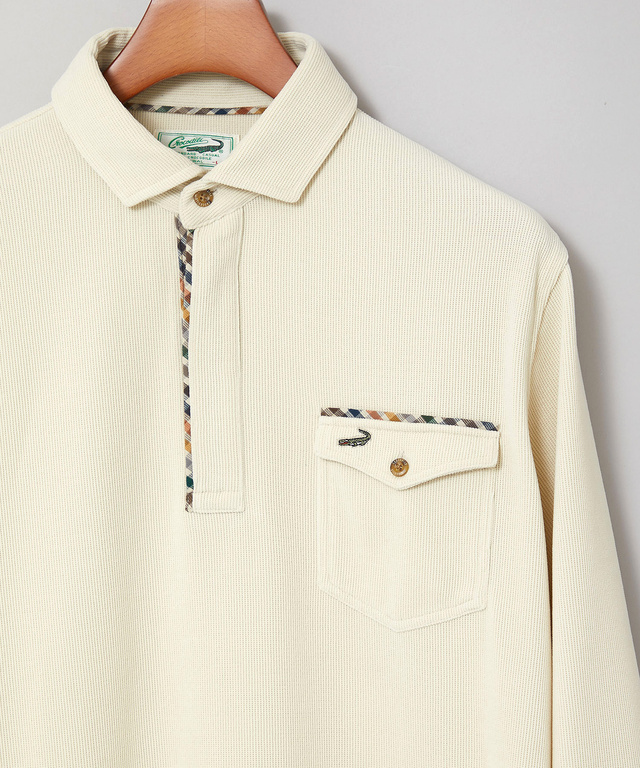 起毛 共襟 ポロシャツ