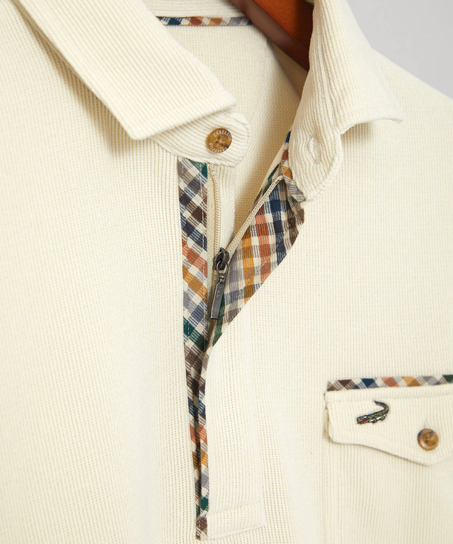 起毛 共襟 ポロシャツ