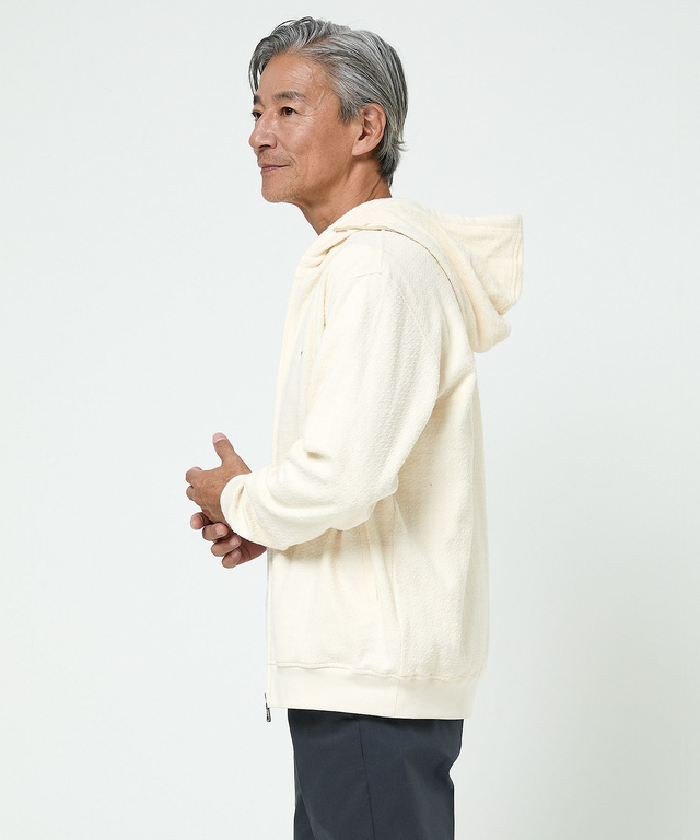 パイル地 コットン パーカー 