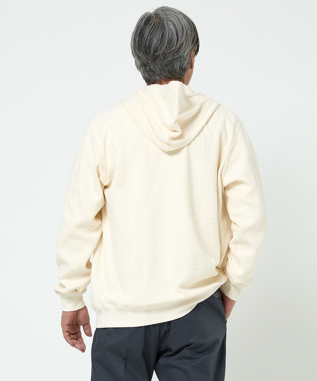 パイル地 コットン パーカー 