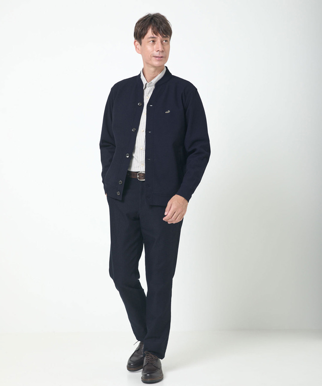 スタンドカラー カットカーディガン