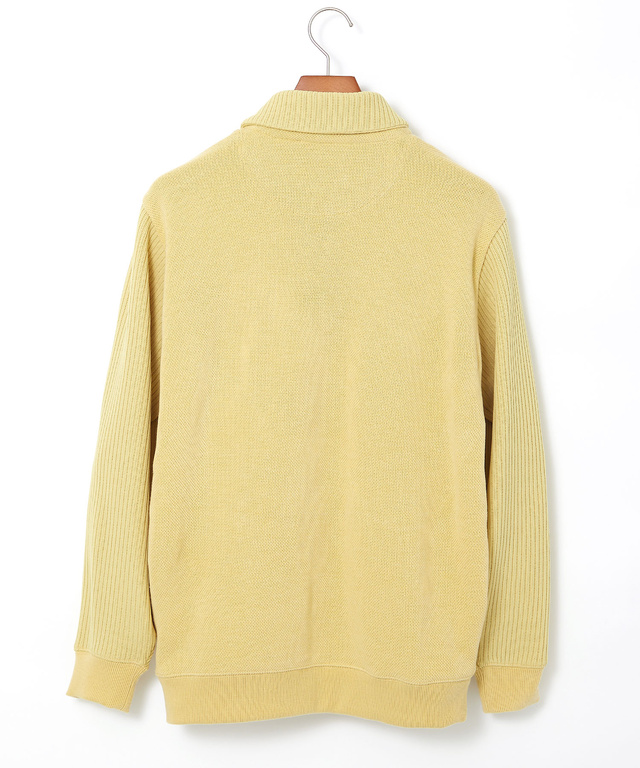 鹿の子 リブ 切り替え トレーナー【日本製生地】