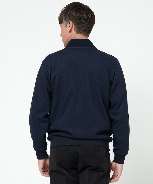 ヘリンボーン柄 フルジップ ブルゾン