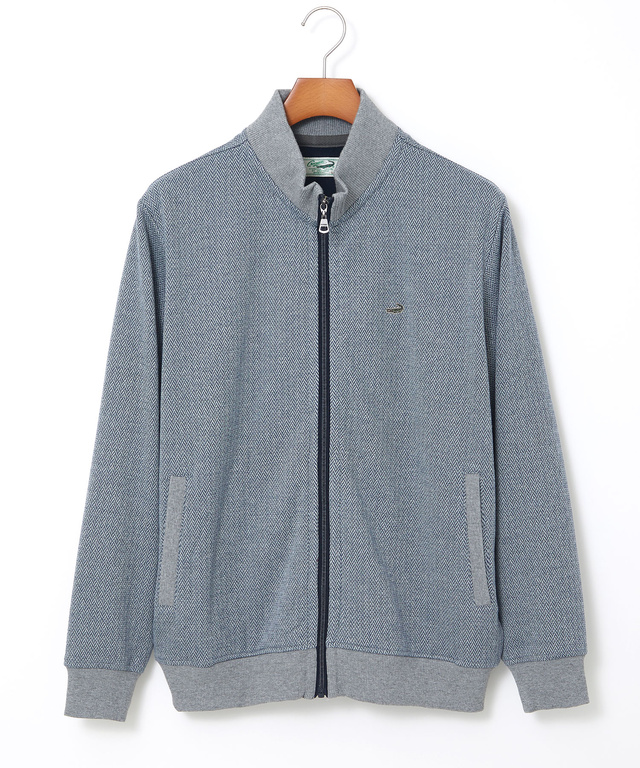 ヘリンボーン柄 フルジップ ブルゾン