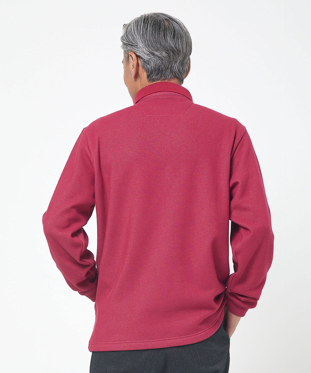 チェック柄 プリント ポロシャツ