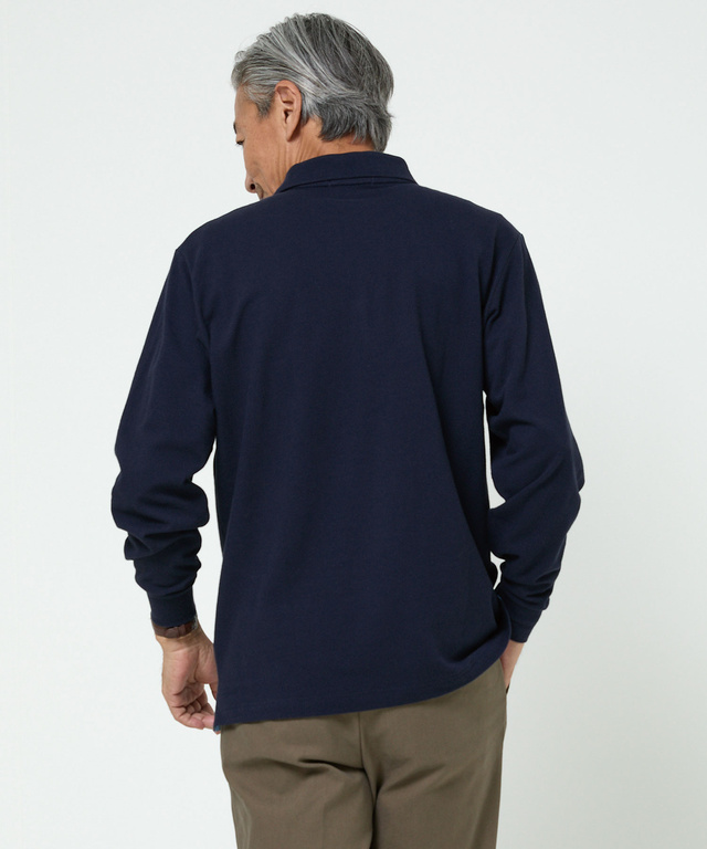 リブ襟 鹿の子 ポロシャツ