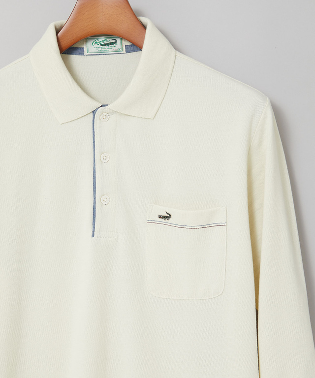 リブ襟 鹿の子 ポロシャツ