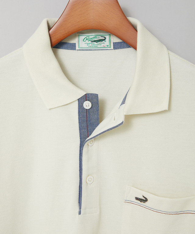 リブ襟 鹿の子 ポロシャツ