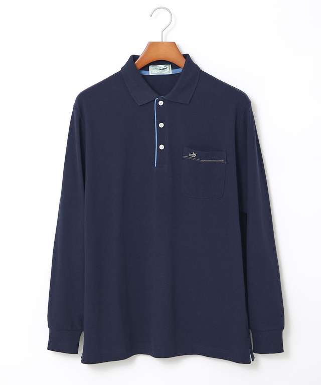 リブ襟 鹿の子 ポロシャツ