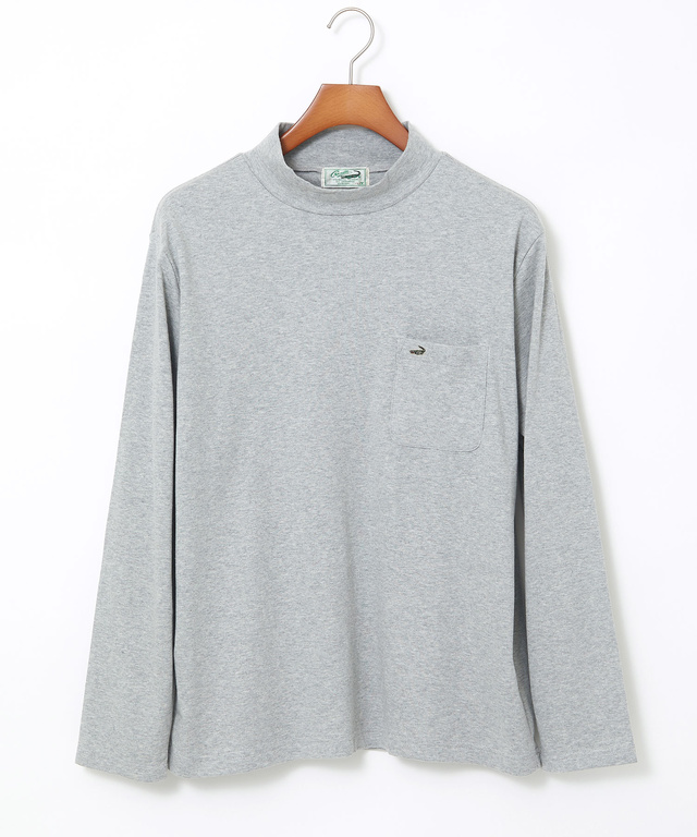 スムース素材 ハイネック カットソー