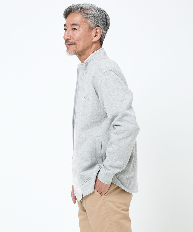 ダブルフェイス ジップアップ ブルゾン