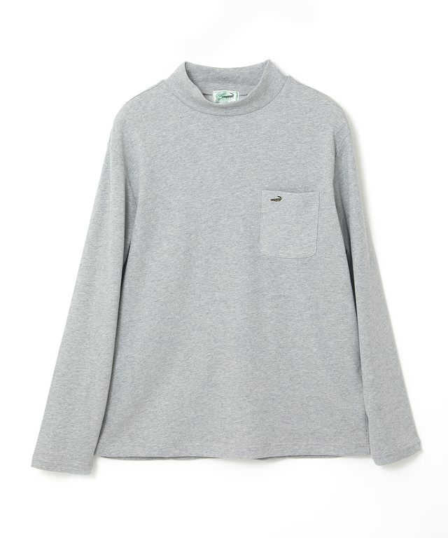 テレコ編み ハイネック カットソー