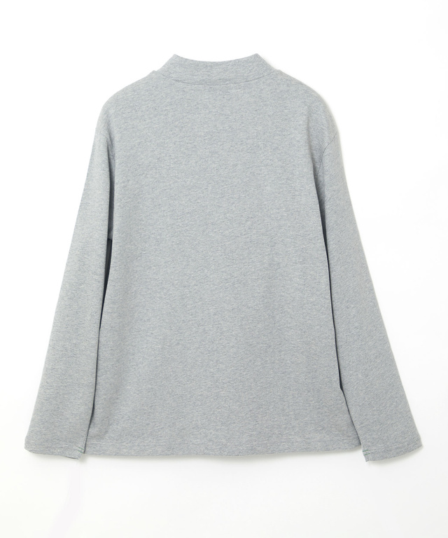 テレコ編み ハイネック カットソー