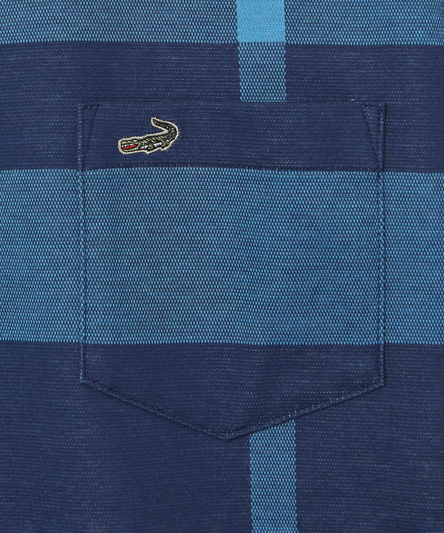 シルケット パネルチェック ポロシャツ