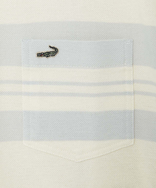 パネルボーダー 長袖ポロシャツ【日本製生地】