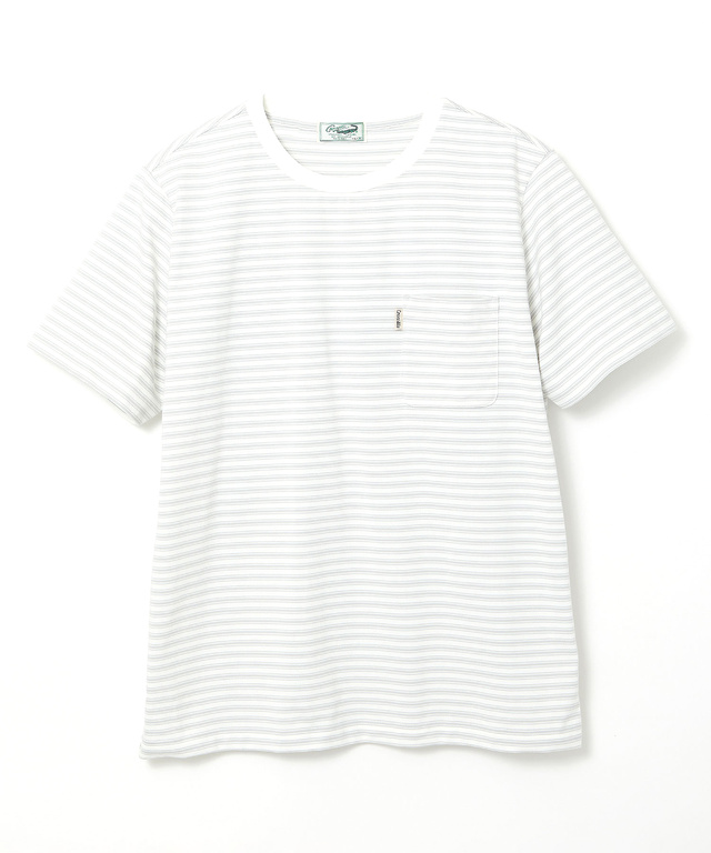 ボーダー クルーネック Tシャツ【接触冷感】【UV加工】