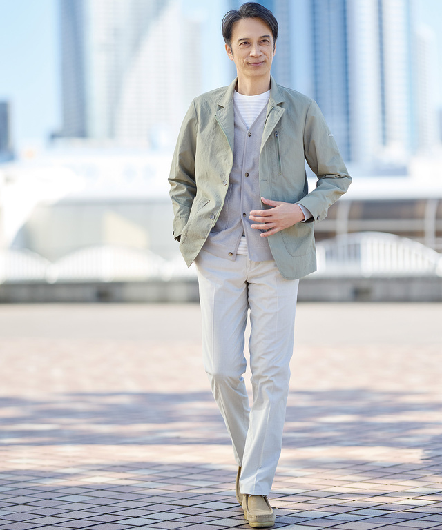 ボーダー クルーネック Tシャツ【接触冷感】【UV加工】