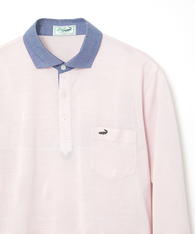 鹿の子 ブロックチェック ポロシャツ【吸汗速乾】