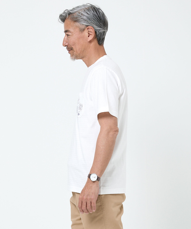 シャドーボーダー スタンププリント Tシャツ 【吸汗速乾】