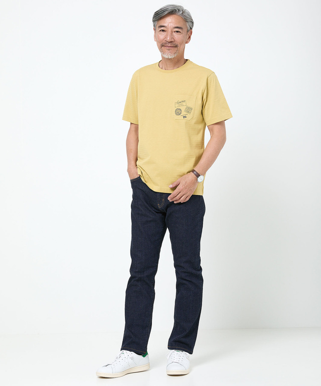 シャドーボーダー スタンププリント Tシャツ 【吸汗速乾】