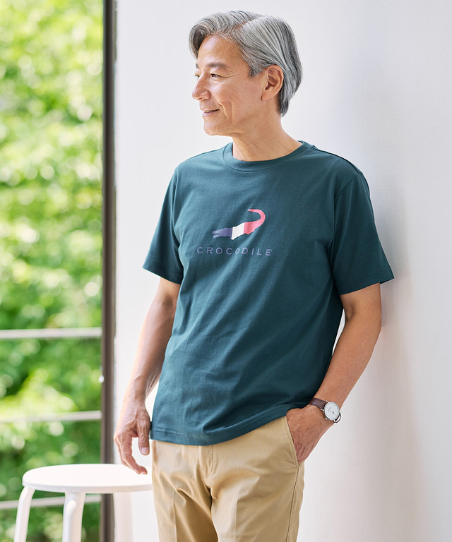 トリコロール ロゴプリント Tシャツ
