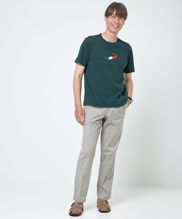トリコロール ロゴプリント Tシャツ