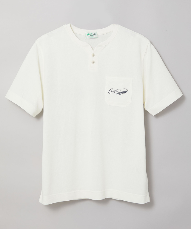 鹿の子 キーネック Tシャツ