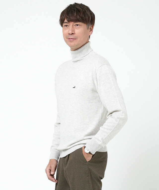 ハイゲージ タートルネック ニット【手洗いOK】