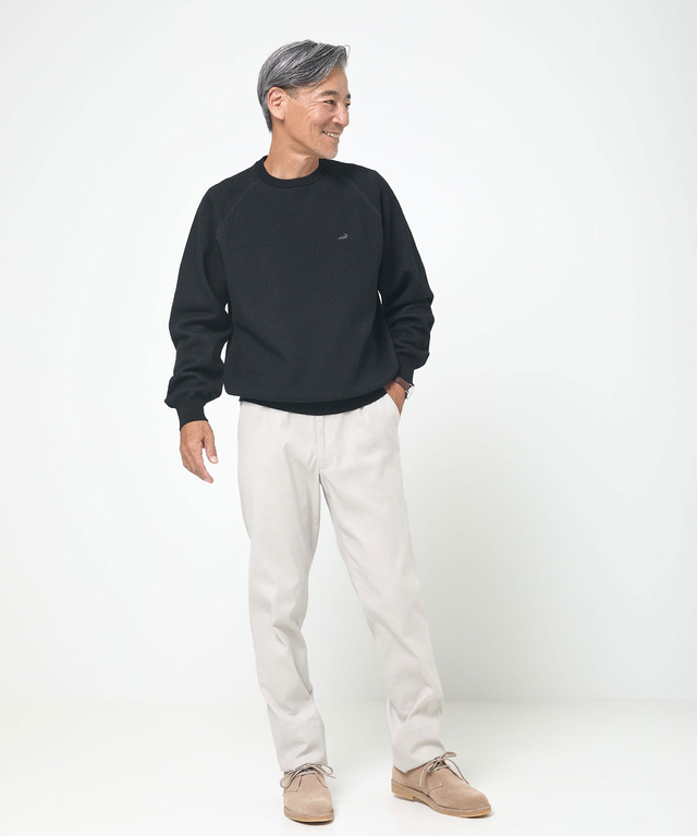 コットン クルーネック トレーナー【手洗いOK】