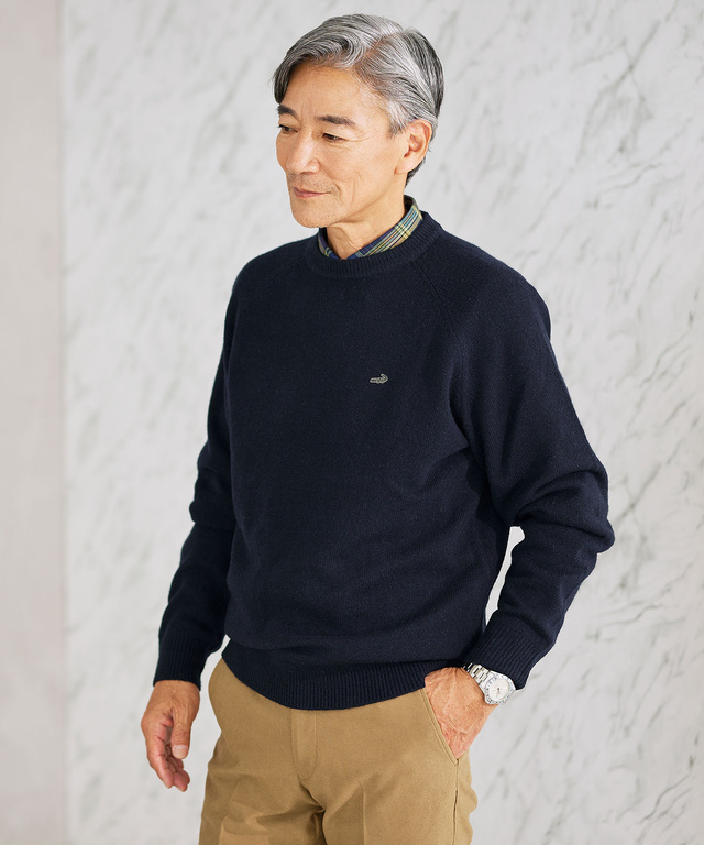 ウール ラインデザイン ニット【手洗いOK】